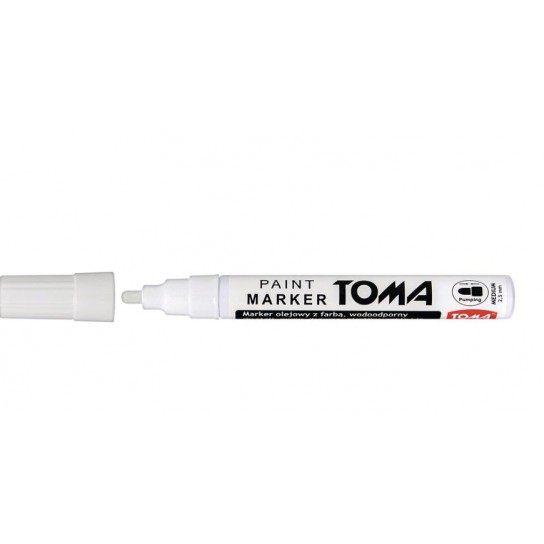 Marker olejowy TOMA TO-440, biały, 2,5 mm